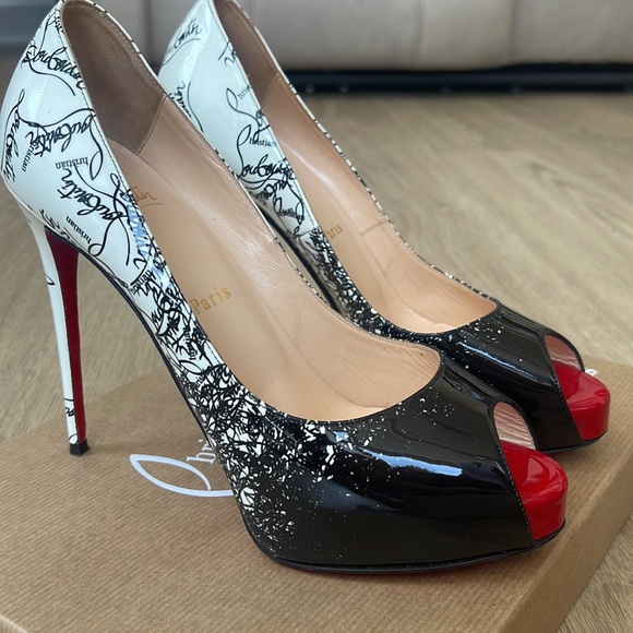 Christian Louboutin’s Black / white / red - size 37.5 - Picture 12 of 16